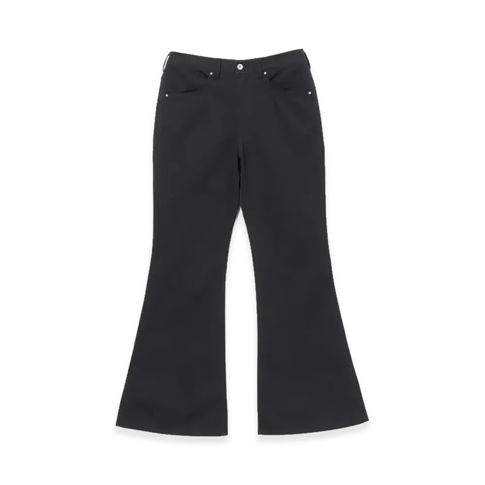BEAMS FUTURE ARCHIVE Wide Chino Studs Flare Pants "Black"