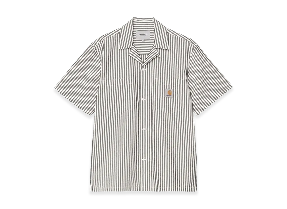 Carhartt WIP S/S Leavel Shirt "Leavel Stripe/Black/Wax"