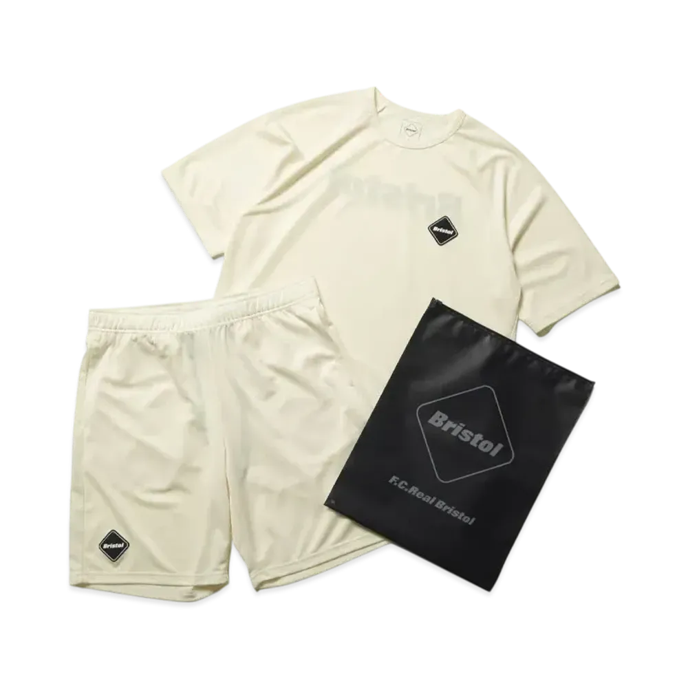 F.C.Real Bristol Polartec Power Dry Training Top & Shorts "Off White"