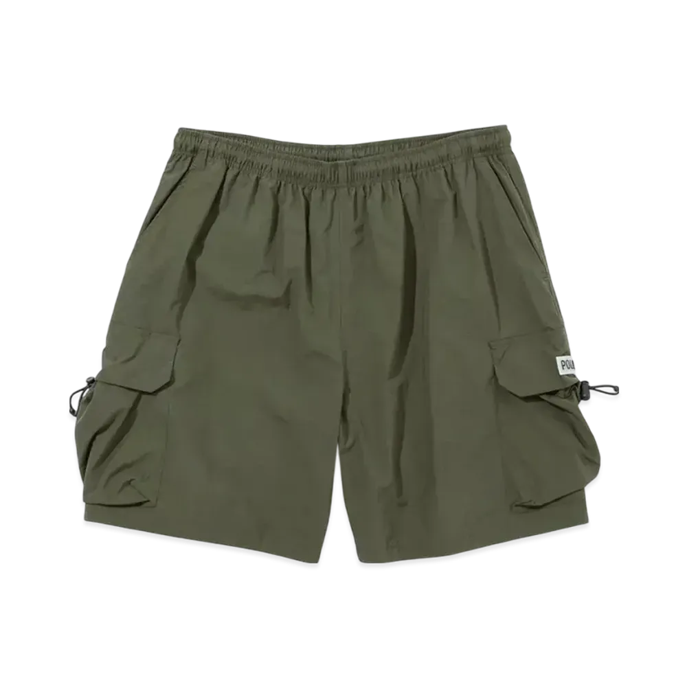 POLeR Nylon Wide Stuff Cargo Shorts "Olive"
