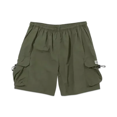 POLeR Nylon Wide Stuff Cargo Shorts "Olive"