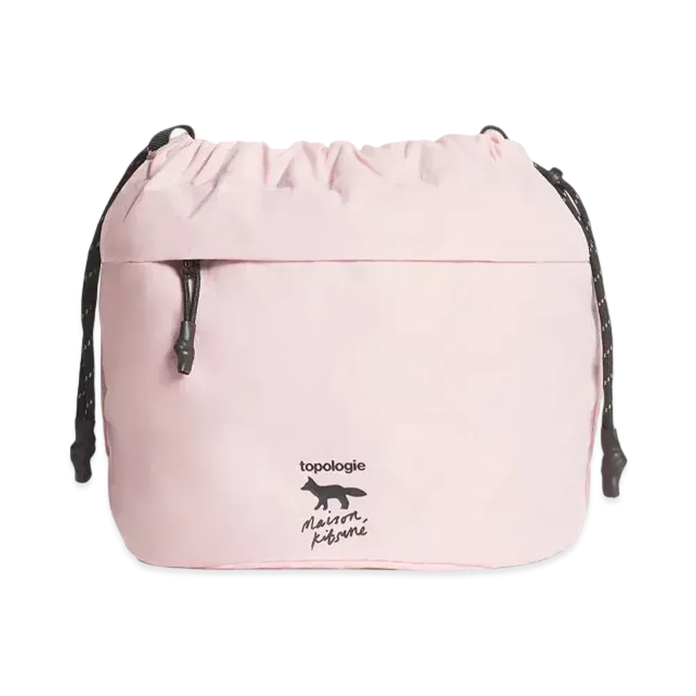 Maison Kitsune X Topologie Reversible Pouch "Powder Pink / Jet Black"