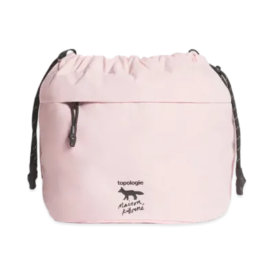 Maison Kitsune X Topologie Reversible Pouch "Powder Pink / Jet Black"