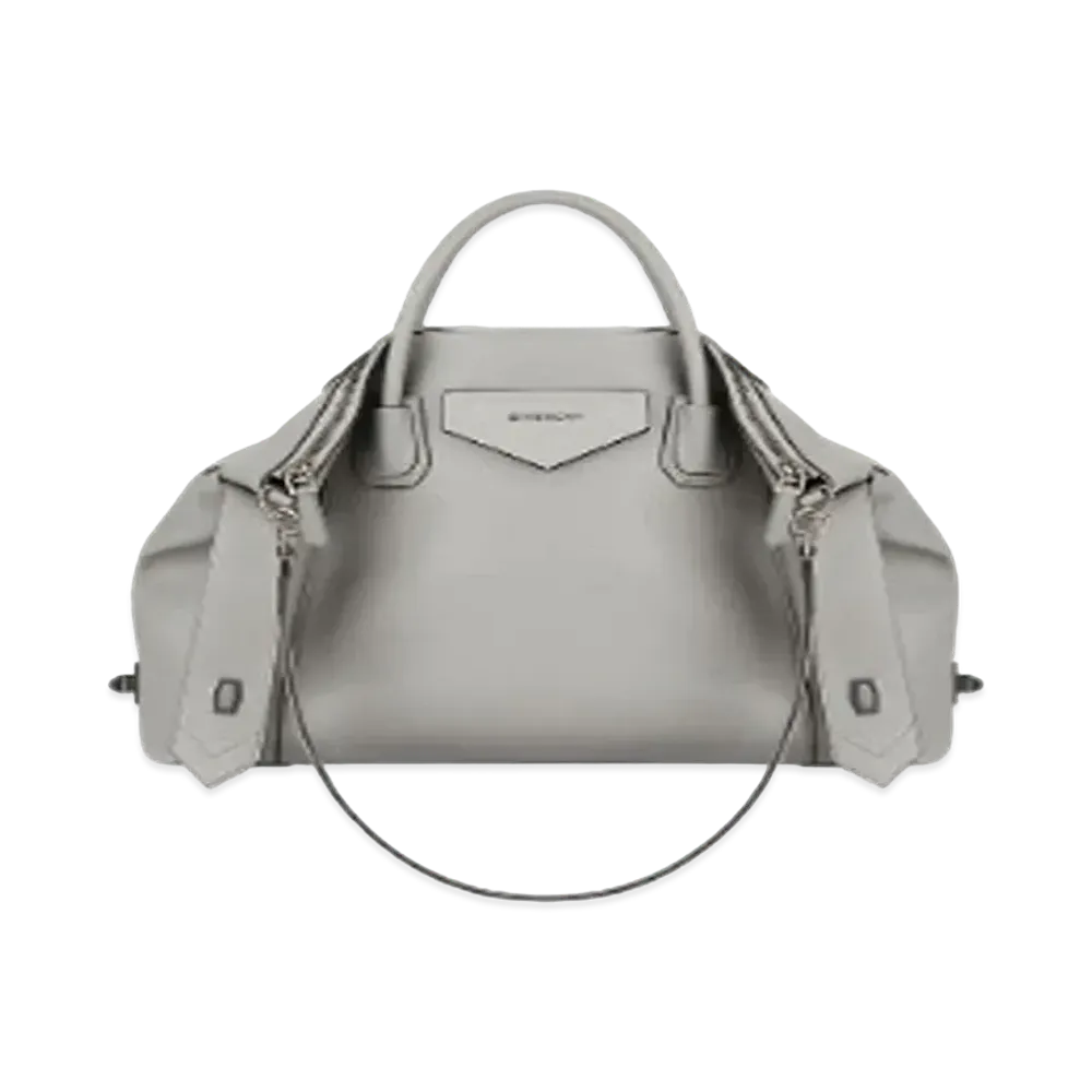 GIVENCHY Medium Antigona Soft Bag in Smooth Leather "Grey"