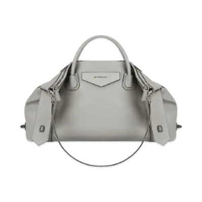 GIVENCHY Medium Antigona Soft Bag in Smooth Leather "Grey"