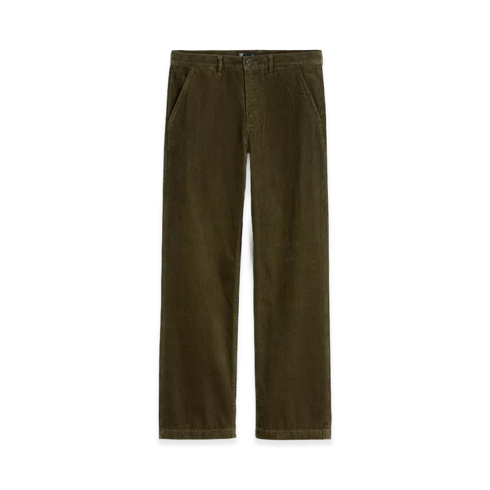 Gap x A.P.C. Corduroy Relaxed Straight Pants "Oil Green"
