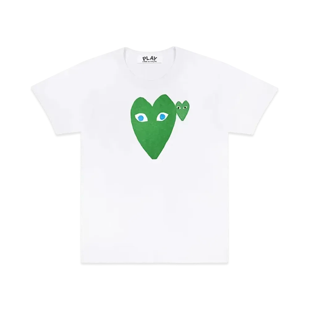 PLAY COMME des GARCONS Unisex Printed Heart T-Shirt "White"
