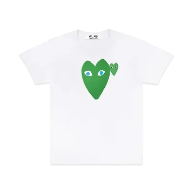PLAY COMME des GARCONS Unisex Printed Heart T-Shirt "White"