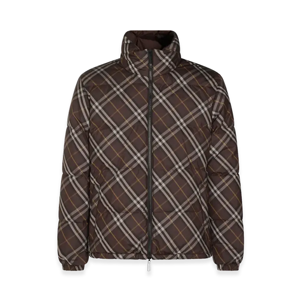 Burberry Reversible "Snowdon Check" Down Jacket "Brown"