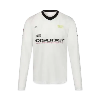 MARTINE ROSE Pulled Neck Football Top "White"