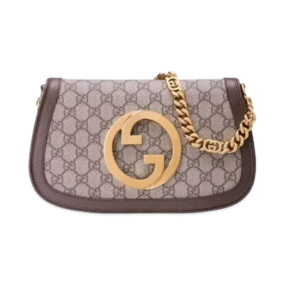 GUCCI Gucci Blondy Shoulder Bag GG Supreme Canvas "Beige/Ebony"