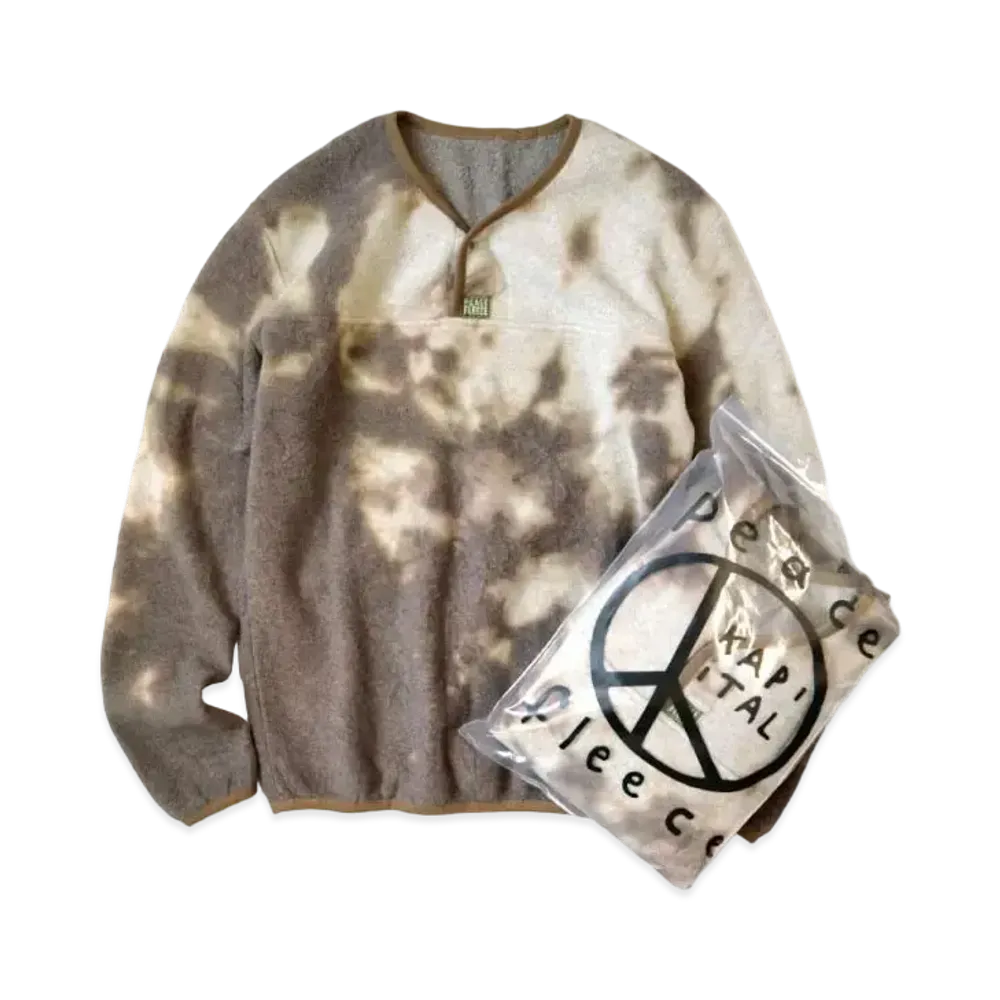 KAPITAL Reverse Fleece Tie Dye Pack Long Tee "Brown"