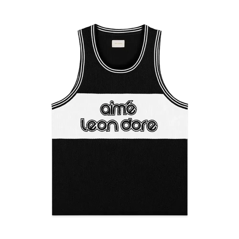 Aime Leon Dore Knit Basketball Jersey "Black"