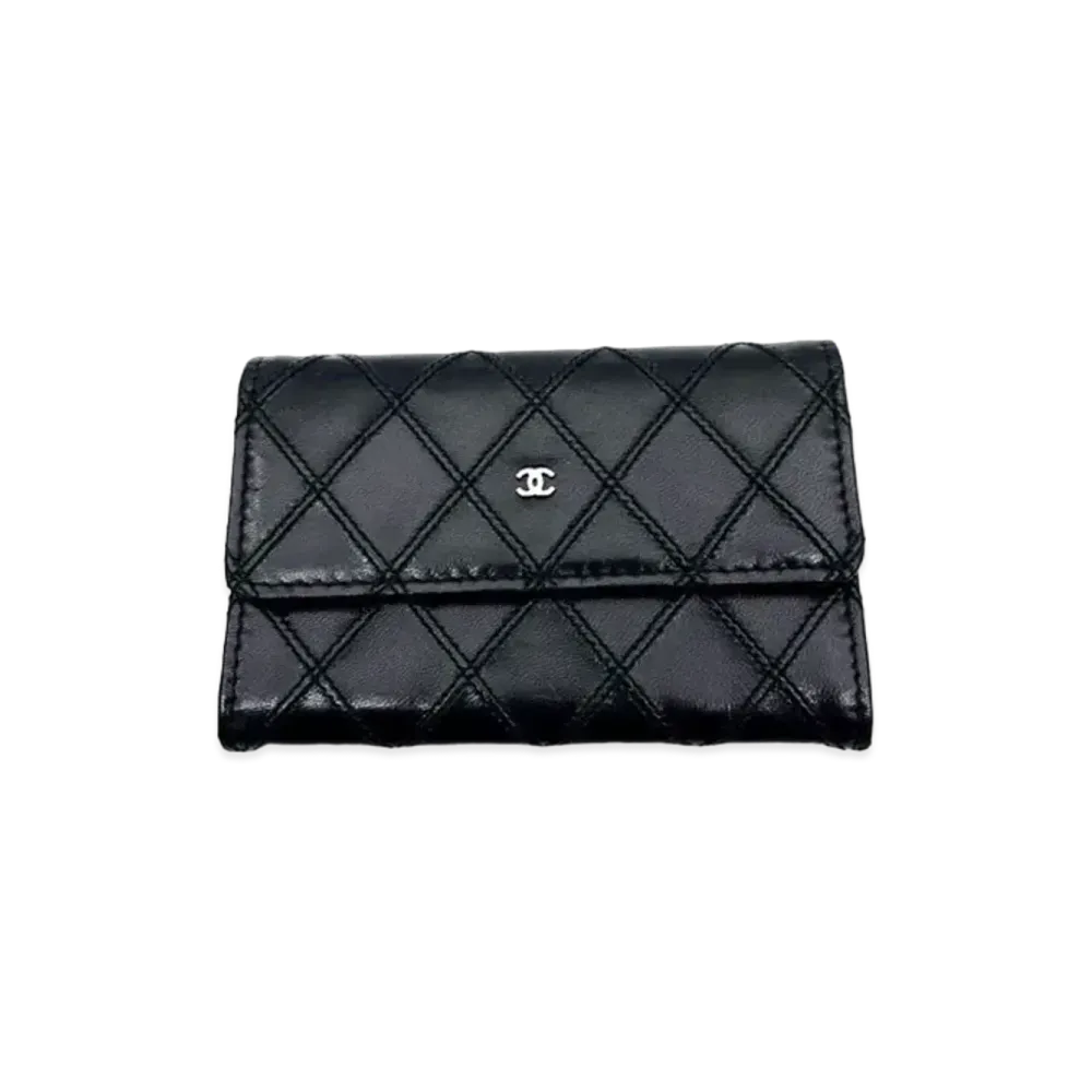 CHANEL Coco Bicolore Mark Card Case "Black"