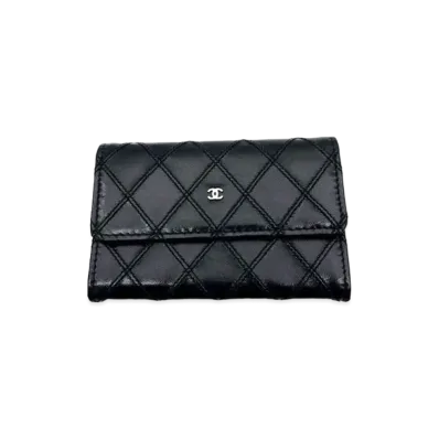 CHANEL Coco Bicolore Mark Card Case "Black"