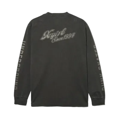 X-Girl Face & Cursive Logo L/S Tee "Black"
