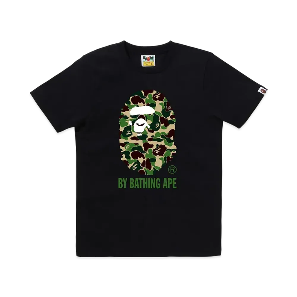 A BATHING APE Abc Camo By Bathing Tee "Black/Green"