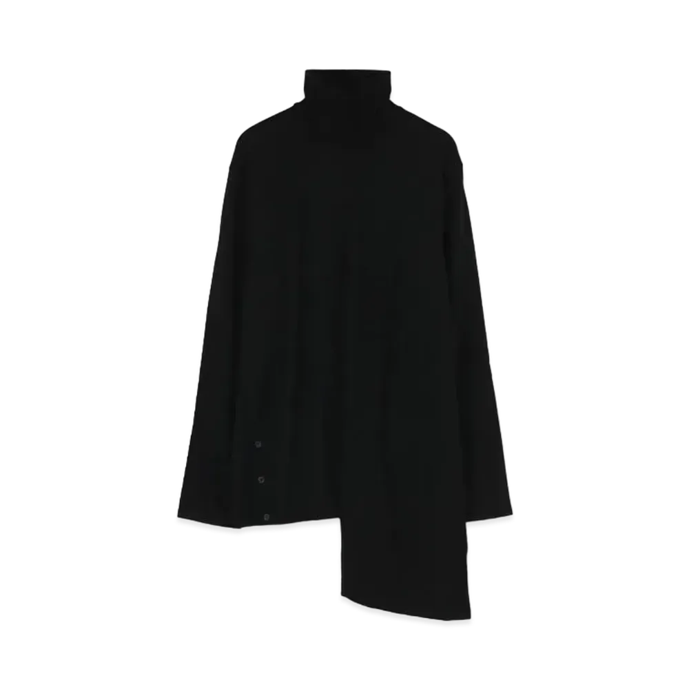 Yohji Yamamoto Pour Homme REGULATION 48/2 MIDDLE WASHABLE DIAGONAL JOINT TURTLE "Black"
