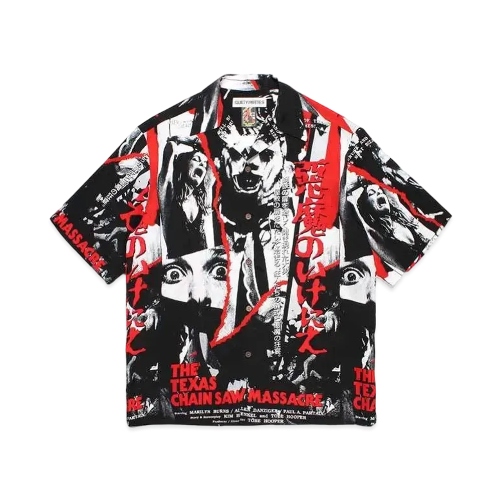 WACKO MARIA The Texas Chainsaw Massacre / Hawaiian Shirt #1 "Mono"