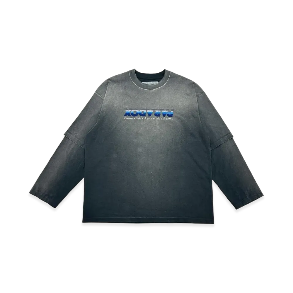 DAIRIKU Paradox Embroidery Switching Tee "Black"