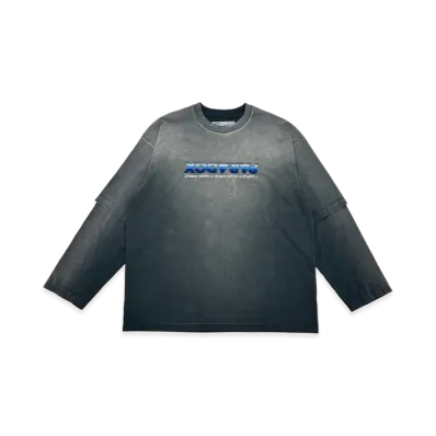 DAIRIKU Paradox Embroidery Switching Tee "Black"