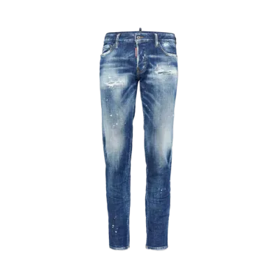 Dsquared2 Medium Heritage Rammendo Wash Slim Jeans "Navy"
