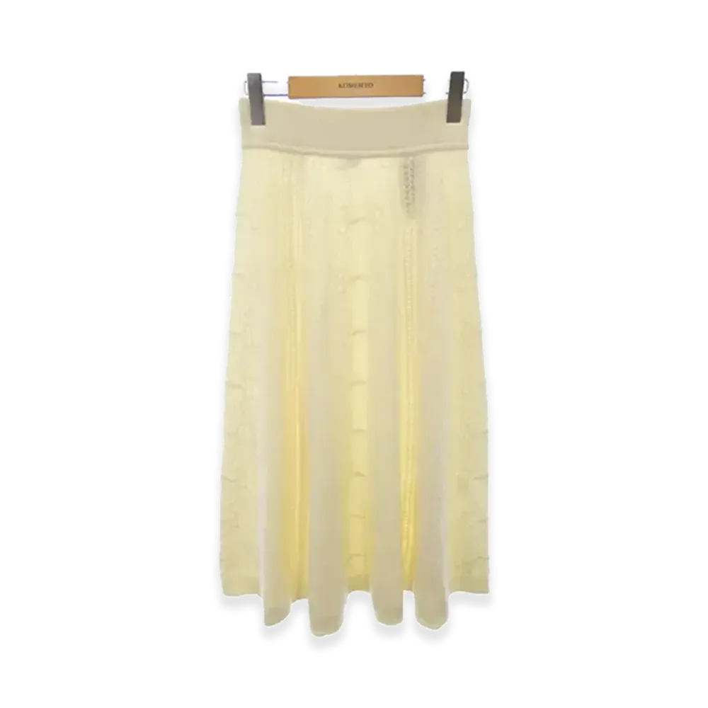 Hermes Knit Skirt "Ivory"