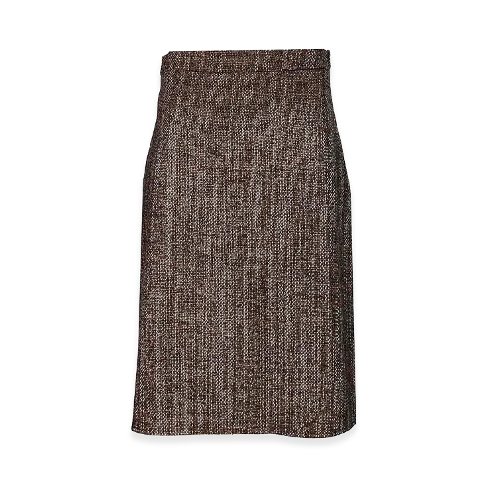 FENDI Women's Wrap Midi Skirt "Brown"