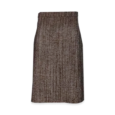FENDI Women's Wrap Midi Skirt "Brown"
