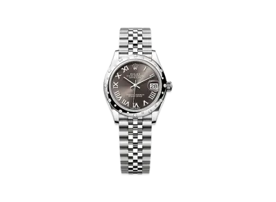 ROLEX Datejust 31mm Oystersteel & White Gold Diamond 278344RBR "Dark Grey"