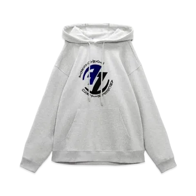 ADERERROR x ZARA Embroidery Hoodie "Gray Marl"