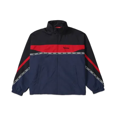 Supreme Logo Taping Track Jacket "Navy"