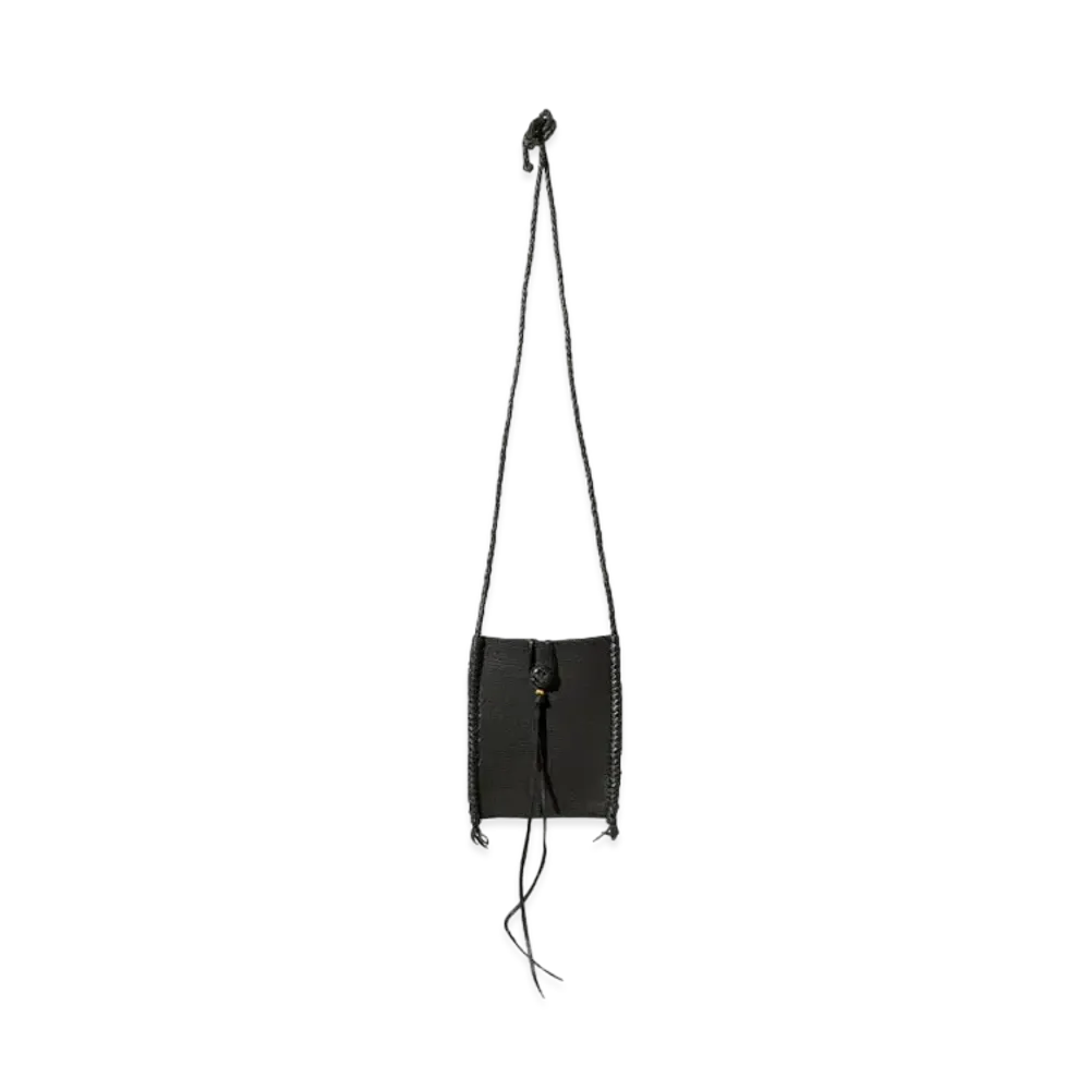 Needles x AMARILLO Braided Neck Pouch - Deerskin "Black"