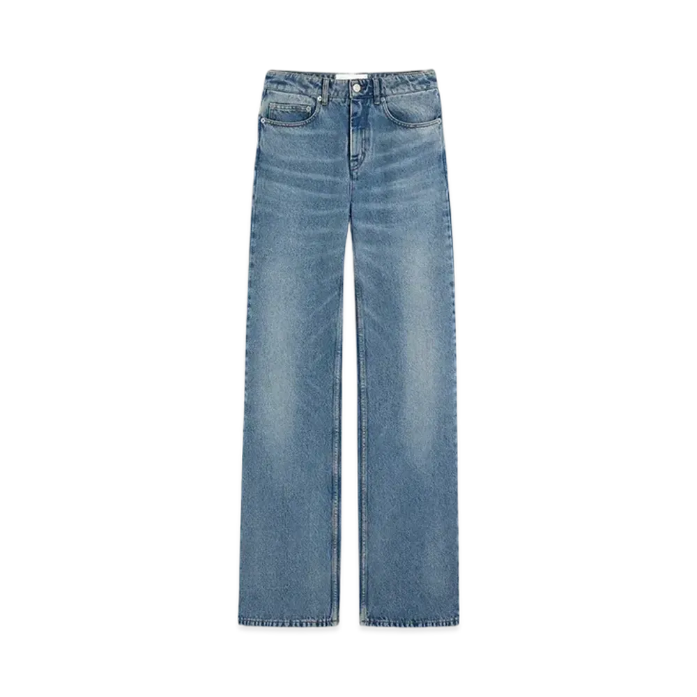 AMI PARIS Cotton Flare-Fit Jeans "UsedBlue"