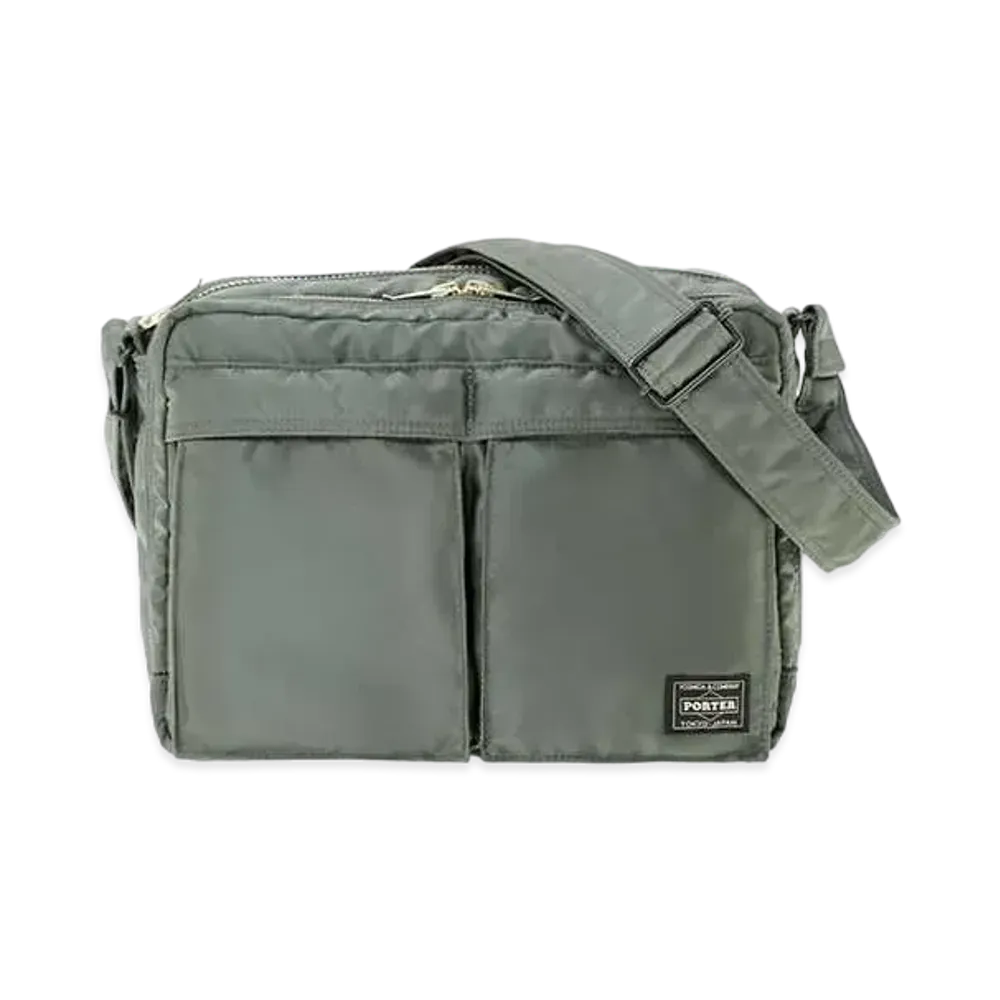 PORTER / TANKER Sling Bag W Zip (L) "Sage Green"