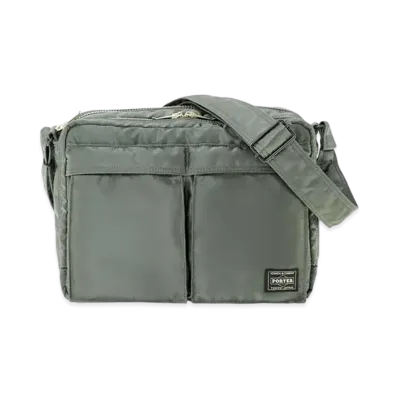 PORTER / TANKER Sling Bag W Zip (L) "Sage Green"