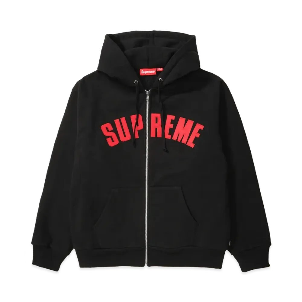 Supreme Arc Thermal Lined Zip Up Hooded Sweatshirt (25AW) "Black"