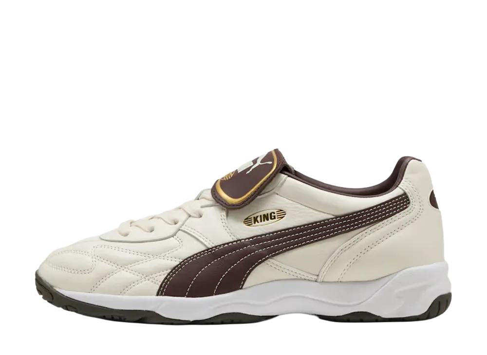 Puma King Indoor "Warm White/Chocolate Brown"