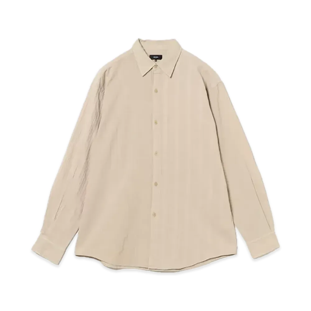BEAMS Relaxed Fit Crazy Dobby Shirt "Beige"