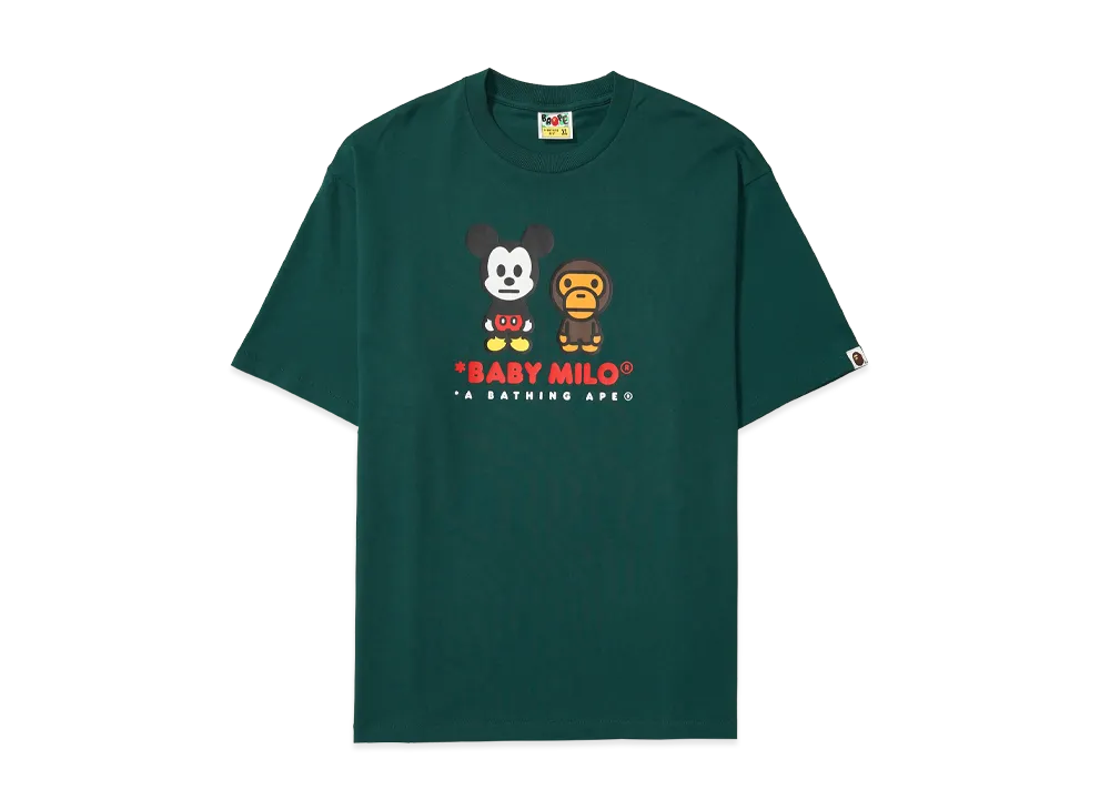 A BATHING APE x Disney Mickey Mouse Baby Milo Relaxed Fit Tee "Green"
