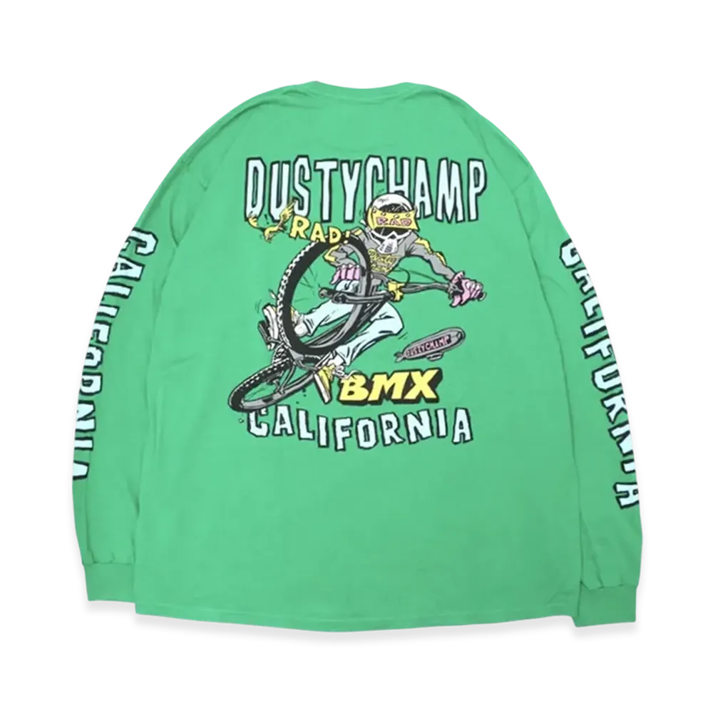 Hide and Seek Dustychamp x Damian Fulton L/S Tee "Green"