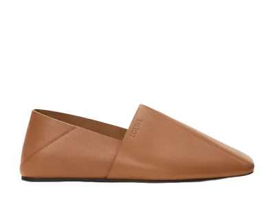 LOEWE Origami Slide in Soft Calfskin "Mocha"