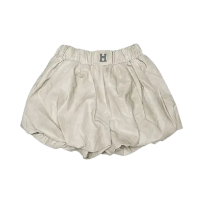 HTH faux leather balloon shorts "LIGHT GRAY"