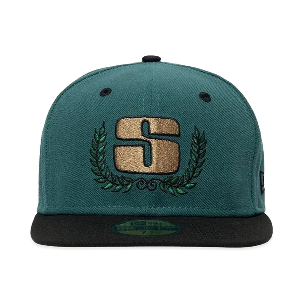 Stussy x NEW ERA Leafs Fitted Cap "Dark Green"