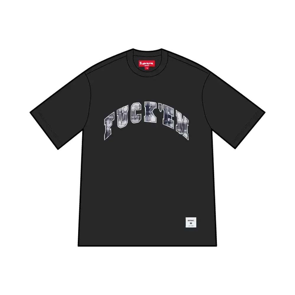 Supreme Fuck Em Plaid S/S Top "Black"