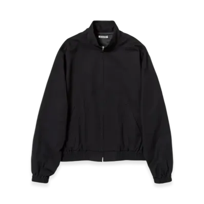 AURALEE Washed Finx Silk Chambray Blouson "Black Chambray"