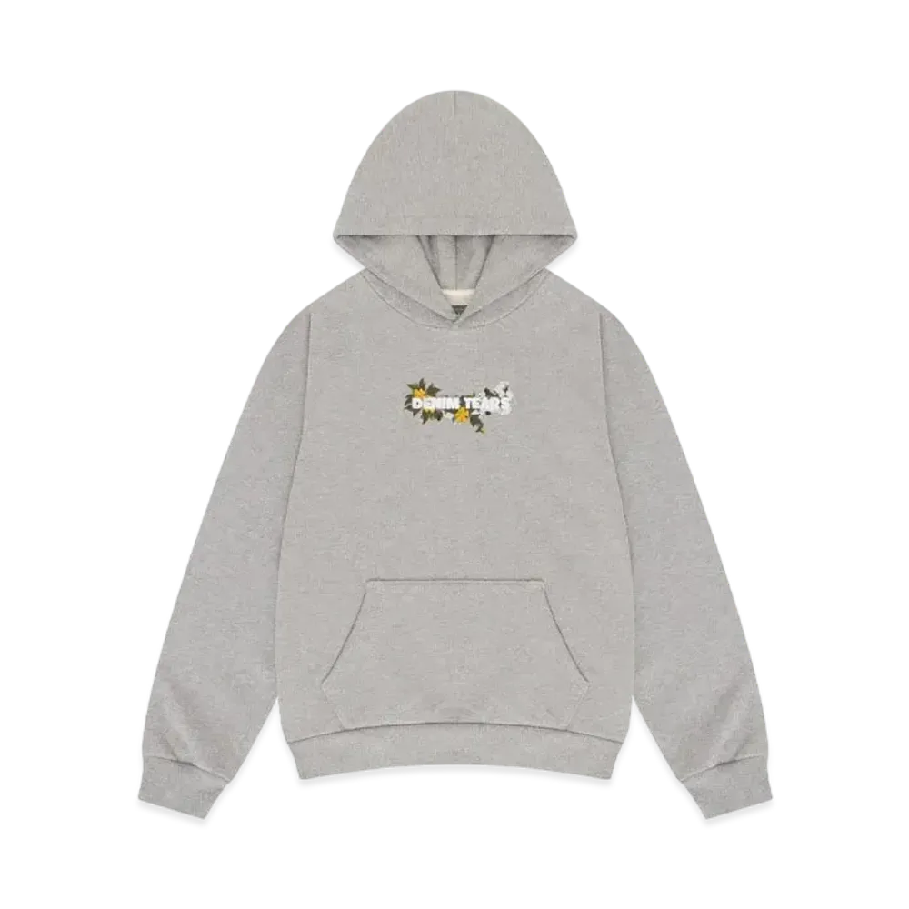 DENIM TEARS Embroidered Logo Hoodie "Grey"