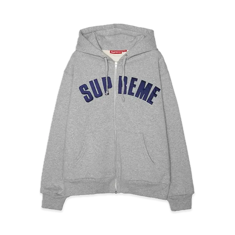 Supreme Arc Thermal Zip Up Hooded Sweatshirt "Heather Grey"