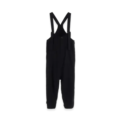 Y's Cotton Flax Gabardine Overall "Black"