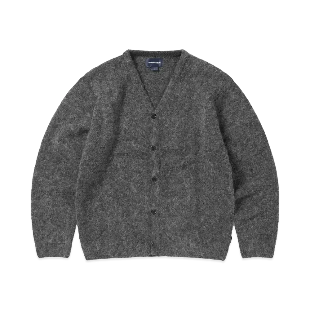 thisisneverthat Hairy Knit Cardigan "Charcoal"